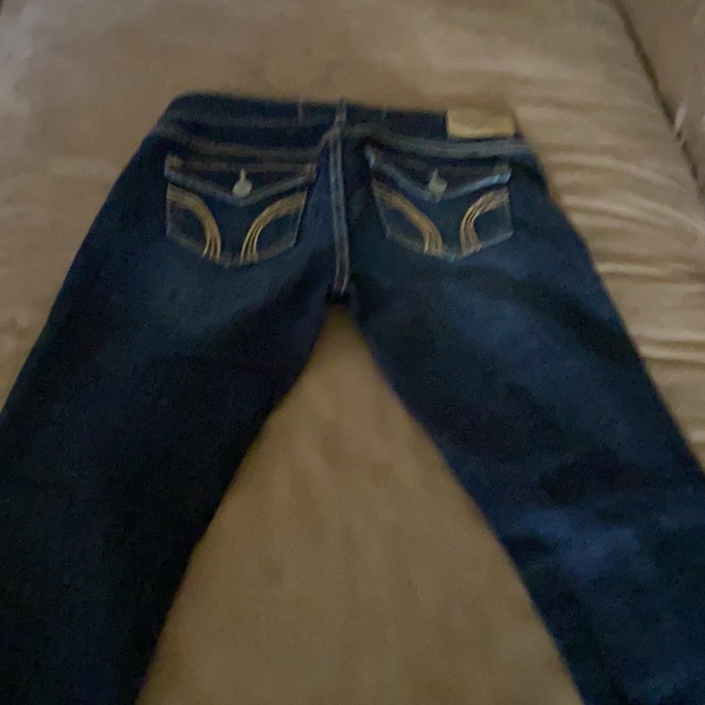 Hollister Women’s Cuffed Blue Jeans Size 0 Waist24 - Picture 3 of 7